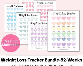 Weight Loss Journal, Weight Loss Tracker, Weight Loss Chart, Weight Loss Planner, Fitness Tracker, Weightloss Tracker, Weightloss Printable