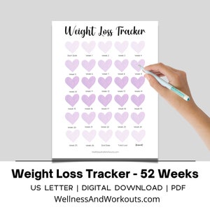 Weight Loss Journal, Weight Loss Tracker, Weight Loss Chart, Weight Loss Planner, Fitness Tracker, Weightloss Tracker, Weightloss Printable