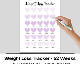Weight Loss Journal, Weight Loss Tracker, Weight Loss Chart, Weight Loss Planner, Fitness Tracker, Weightloss Tracker, Weightloss Printable