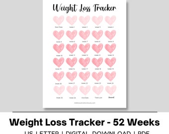 Weight Loss Journal, Weight Loss Tracker, Weight Loss Chart, Weight Loss Planner, Fitness Tracker, Weightloss Tracker, Weightloss Printable