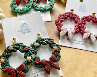 Christmas Wreath Earrings