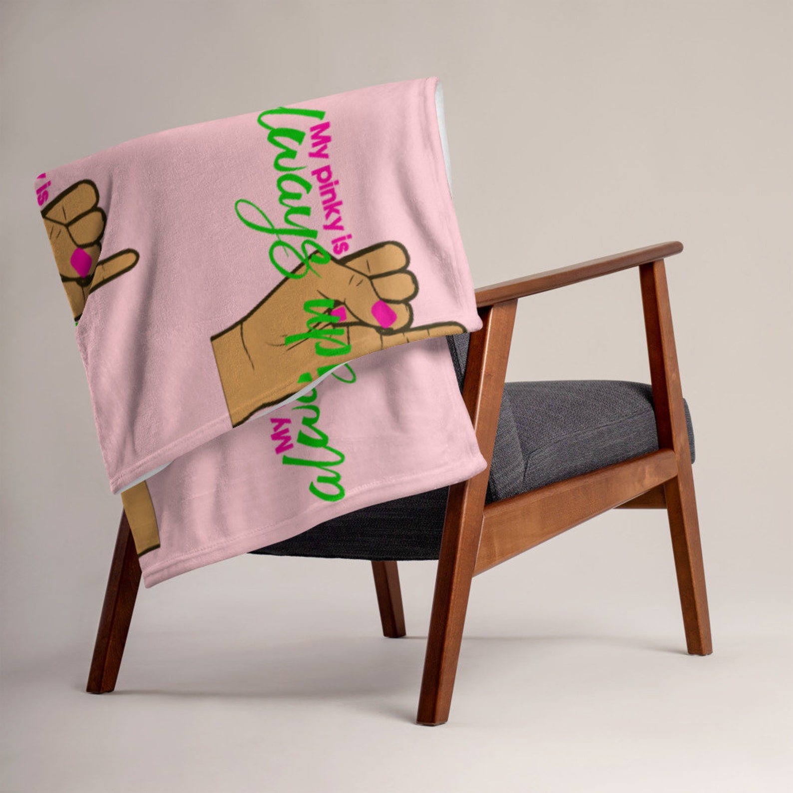 Pinky up AKA Blanket 1908 Etsy