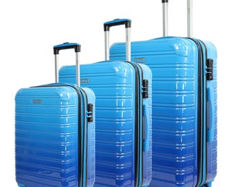 Expandable Carry-On Luggage - with Personalizable Aluminum Luggage Tag - Hard-Shell Suitcase Trolley Made of ABS+PC with TSA Lock