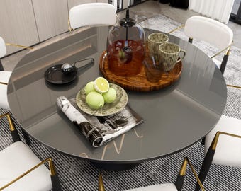 Runde transparente Tischschutzfolie, 2 mm dick, Klare PVC Tischdecke mit abgerundeten Kanten, nach Ihren Wünschen maßgeschneidert (40-160cm)