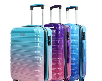 Expandable Hard Shell Trolley Suitcase, Hand Luggage M/L/XL, SET, TSA Lock, Custom Aluminum Luggage Tag with Personalizable
