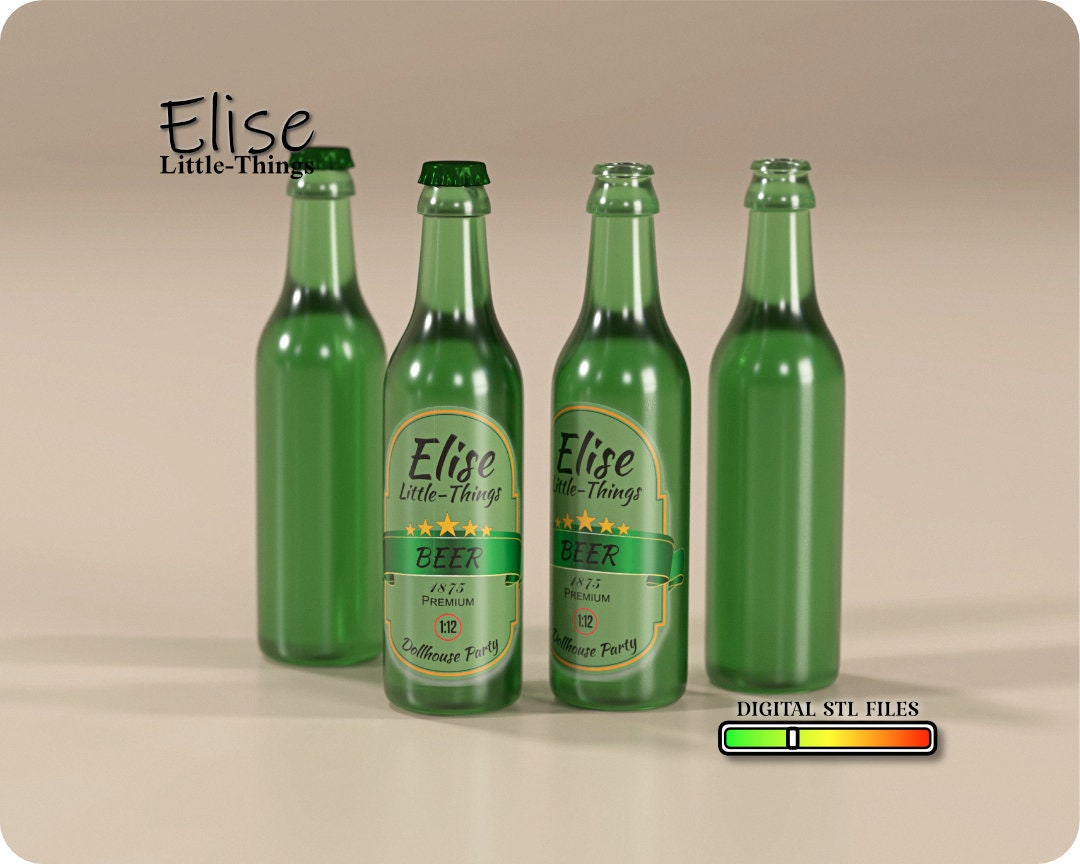 1:12 Beer Bottle 330ml, 3D Printable Dollhouse Kitchen, High Quality ...