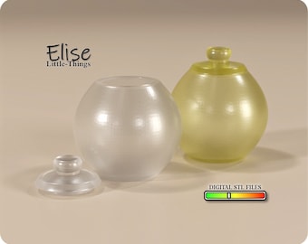 Rounded Storage Jar STL – 1:12 Scale Dollhouse Kitchen Decor