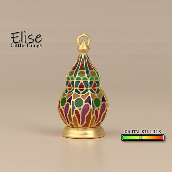 1:12 Moroccan Lamp - Dollhouse Miniature Decor Exotic Lighting 3D print STL file