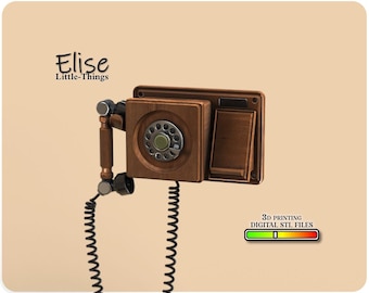 1920s Wall Phone, 1:12 Scale Dollhouse Diorama (STL File)