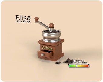 Coffee Grinder STL – 1:12 Scale Dollhouse Kitchen Decor