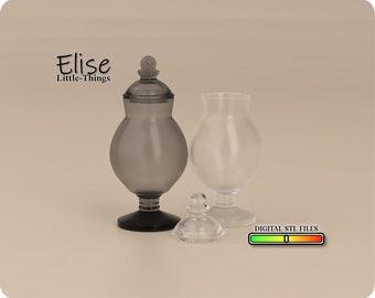 Dollhouse Candy Jar STL File, 1:12 Scale 3D Printing Miniature