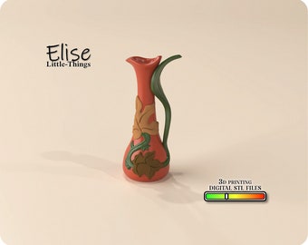Flower Vase STL – 1:12 Scale Dollhouse Decor File