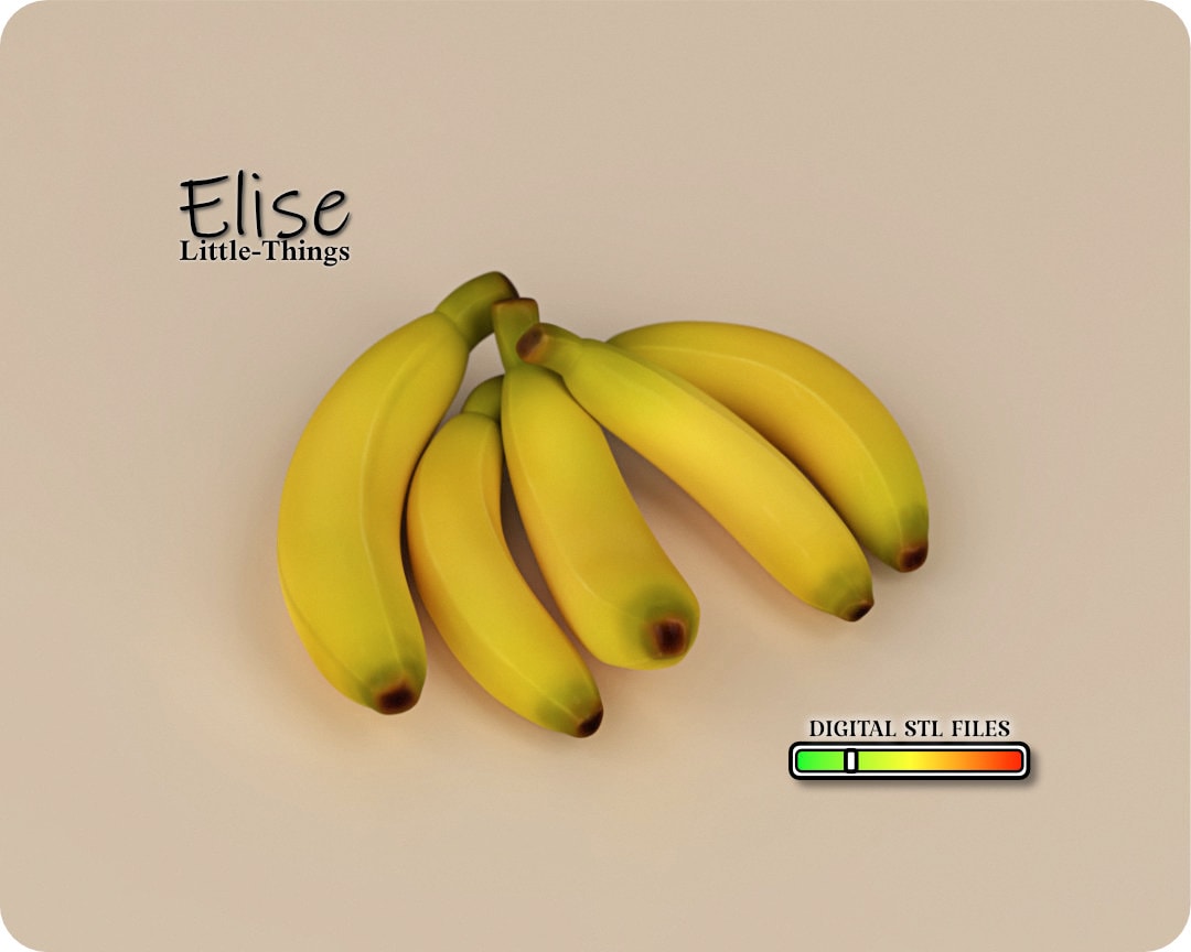 1:12 Scale Bananas, 3D Printing Dollhouse Food Decor Fruits, High Quality  Digital STL File - Etsy