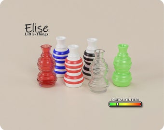 Miniature Table Vase STL – 1:12 Scale Dollhouse Decor File