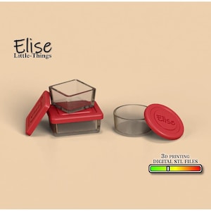 1:12 scale Food containers Set 3D printable dollhouse kitchen, High quality STL files for 3D printing miniatures
