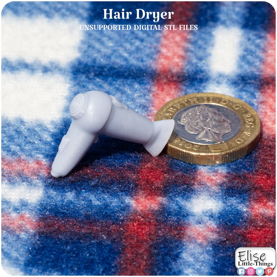 1:12 Hair Dryer 3D Printable Dollhouse Accessory High - Etsy