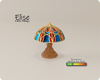 Art Nouveau Dollhouse Lamp, 1:12 Scale, 3D Printable STL File