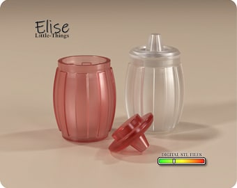 Dollhouse Round Stash Jar Miniature, 3D Printable STL File