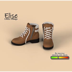 1:12 Scale Dollhouse Ladies Snow Boots STL Files (3D Print)