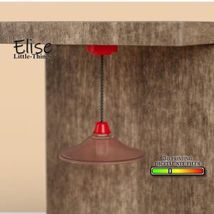 1:12 scale Kitchen Ceiling Lamp - Dollhouse Miniature Decor Lighting 3D print STL file