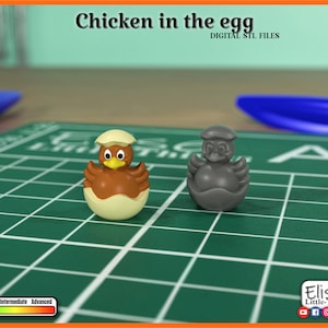 Easter Chick in Egg STL – 1:12 Scale Dollhouse Easter Decor