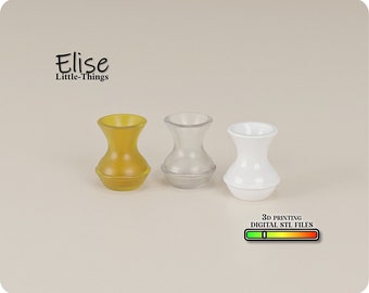 Modern Dollhouse Flower Vase, 3D Printable STL File