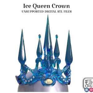 1:1 scale Ice Queen Crown, High Quality STL Files for 3d printer, FDM or Resin Printer, Halloween Costume