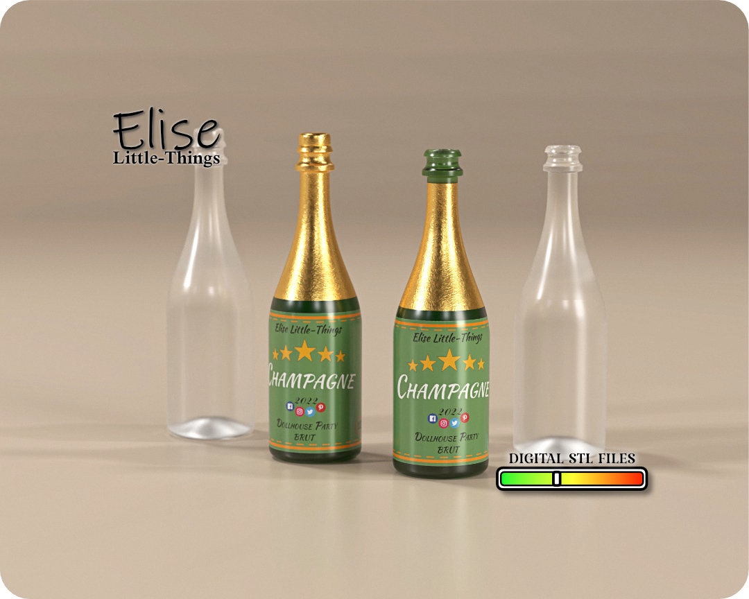 Lot De 20 Mini Verres à Champagne 1/12 – Accessoires Maison De Poupée, Décoration Réaliste