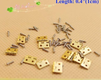 Dolls House Miniature DIY Fixtures /& Fittings Hardware 4 Brass T Hinges