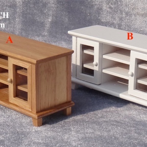 AirAds Dollhouse 1:12 Doll House Miniatures Living Room Wood Furniture Wood TV Stand