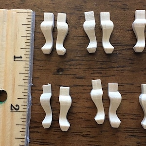 AirAds Dollhouse DIY 1:12 Miniature Chair Leg Furniture Spare Parts; L 2CM * 6 pairs