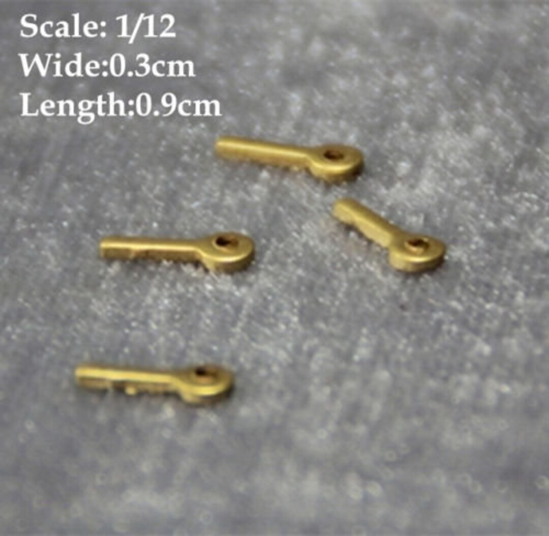 Airads Dollhouse DIY Miniature 1:12 Scale Brass Bolt Plug Pins for Door ...