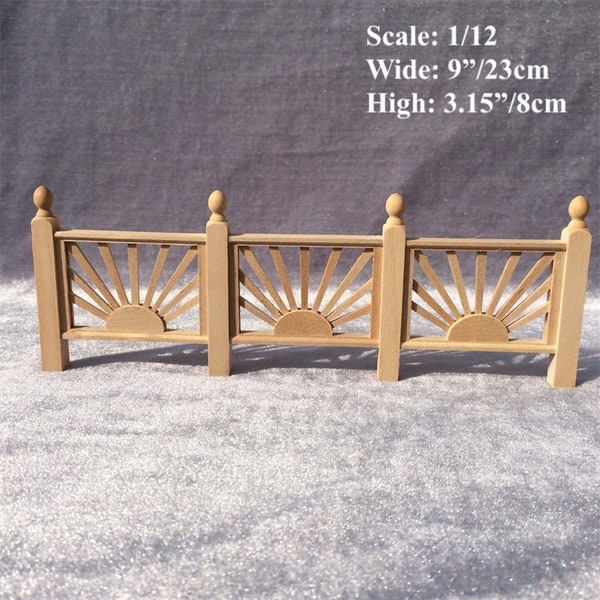 AirAds Balloons DIY 1:12 scale Bar Fences Picket Fence Balusters Railing Unfinished Wood Lot 2