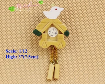 1:12 Scale Dollhouse Miniatures Cookoo Clock /Doll House Lovely Cuckoo Clock