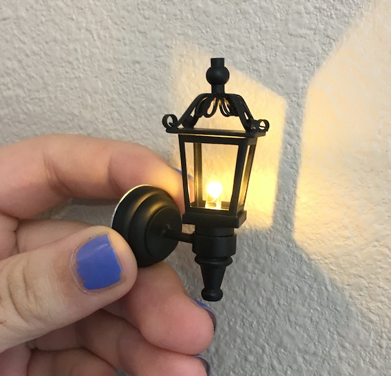 SALE 1 12 Miniature LED Light Sconce Carriage Lamp Exterior Light