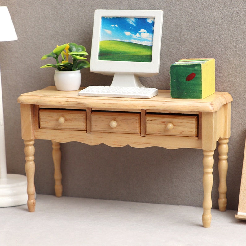 AirAds Dollhouse 1:12 scale dollhouse Miniatures Furniture Wood Entry Hall Sofa Table w/ Drawer image 4