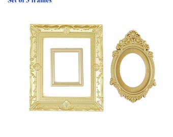 AirAds Dollhouse 1:12 Miniature Pictures Frame Photo Frames Set 3