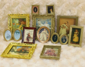 AirAds Dollhouse 1:12 Miniature Framed Wall Painting Home Decor Room Items; 1 frame No.