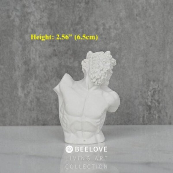 AirAds Dollhouse miniature statue resin bust white Sculpture of Laocoon Troy Greek and Roman mythology; H6.5cm