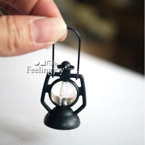 1:12 scale mobile en plastique noir travail DEL Lampe de Bureau Maison de Poupées Miniature 