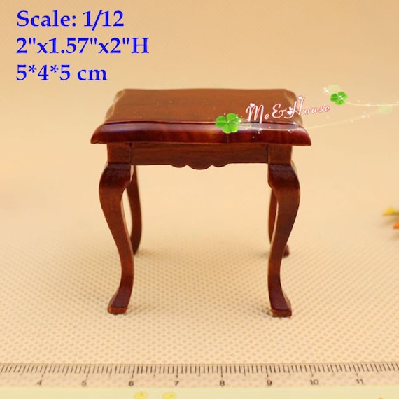 2 Bedstand A 1 Stool 1:12 Dollhouse Miniature Furniture 4Pc Set 1 Double Bed