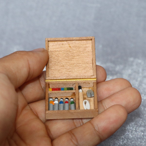 AirAds Dollhouse 1:12 miniature kids room accessories paint box