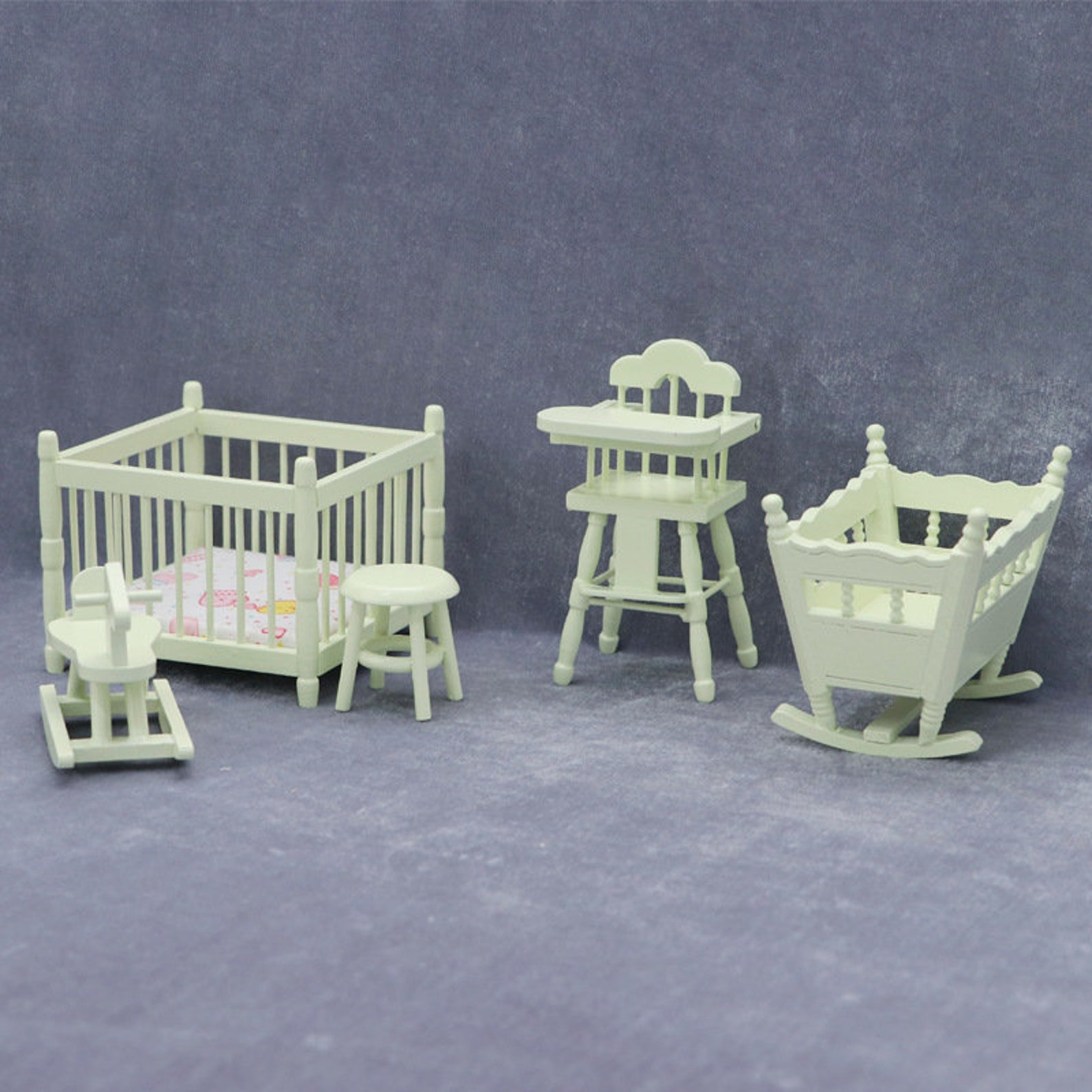 1/12 Scale Dollhouse Miniature Nursery Room Furnitures Baby Etsy