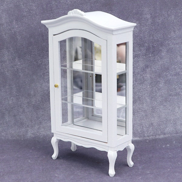AirAds Dollhouse 1/12 Miniatures Display Shelf cabinet display with interior mirror