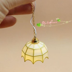 AirAds Dollhouse Light 1:12 miniature ceiling light LED battery chandelier