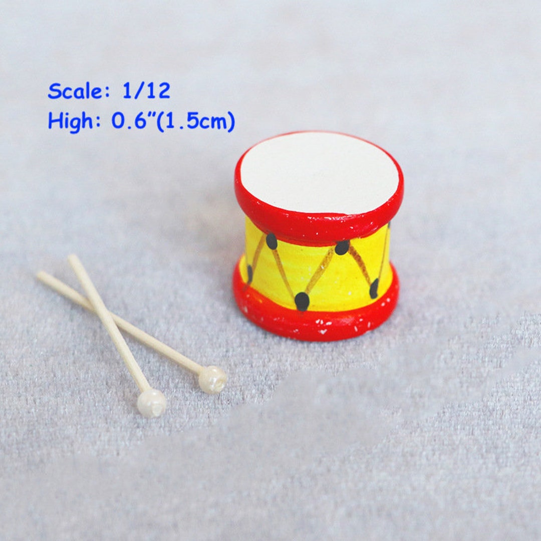 Airads Dollhouse 112 Miniature Snare Drum Kids Room Decoration High 0.