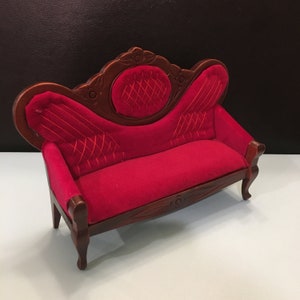 AirAds Dollhouse 1/12 scale dollhouse Miniature Living Sitting Room Furniture Elegant Sofa Couch Settee