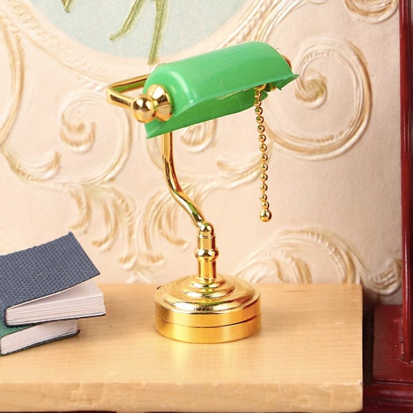 1:12 Scale Dollhouse Miniature LED desk lamp classic table light dollhouse light fixture