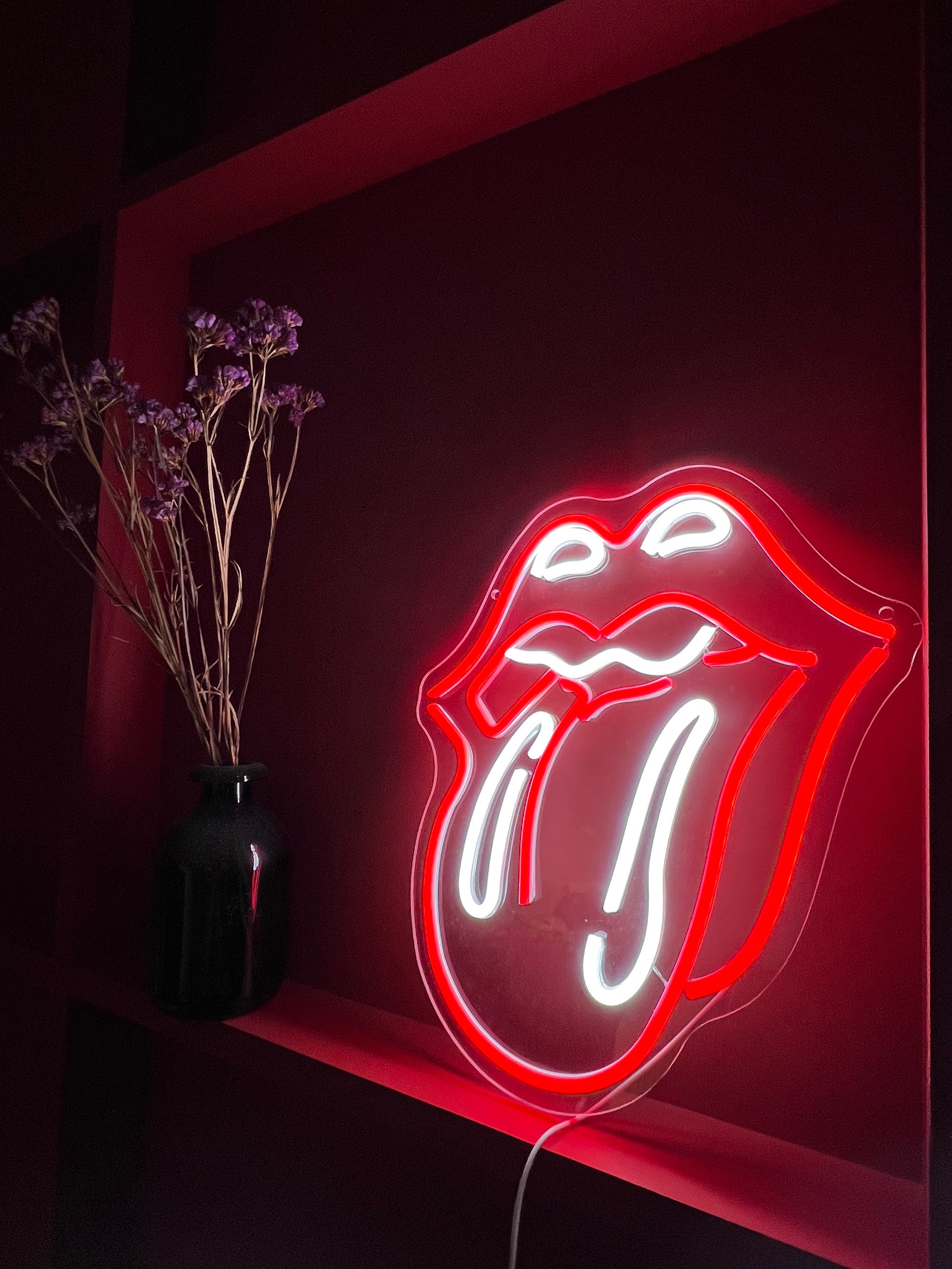 Rolling stones neon light deals