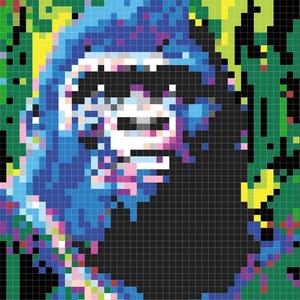 Utskrivbara målarbilder med DJUNGELDJUR, målarbilder med pixelkonst, mysterium och mosaik, målarbok för barn, tonåringar och vuxna, direktnedladdning bild 9